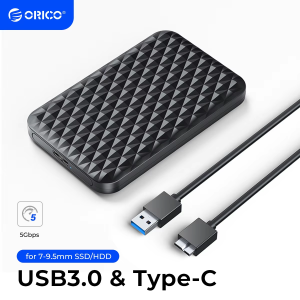 ORICO | ORICO External HDD Case 2.5 HDD Case USB 3.0 to SATA 5Gbps Hard Drive Case for 7-9.5mm 2.5 Inch SATA HD Externo for PC UASP