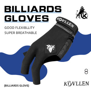 KONLLEN Pool Gloves for Left/Right Hand 3 Finger Snooker Cue Sport Glove Popular Sizes for Men & Women with Adjustable Velcro Billiard accessories