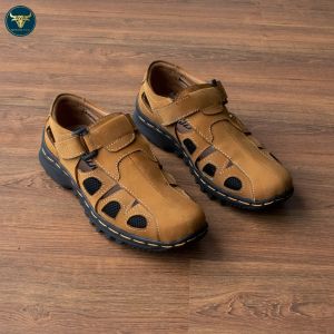 Sepatu Sandal Pria Terbaru 2020 Kulit Pria Casual Kulit Sapi Closed Toe Like Fisherman Sendal Santai Musim Panas HN04 DP Ukuran Eu 39-43 Material Kulit Sapi Pu - Lazada