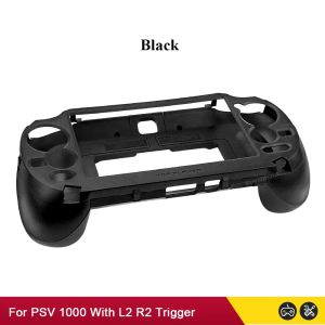 Black White For PS VITA 1000  PSV1000 Game Hand Grip Handle Holder Joypad Stand Case Shell Protect with L2 R2 Trigger Button