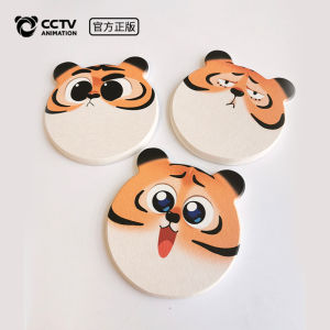 Creative Central TV Cartoon Tiger Cup Mat Heat Resistant Non-Slip Waterproof Tea Cup Coaster Dining Table Pad Anti-Scalding Bowl Mat