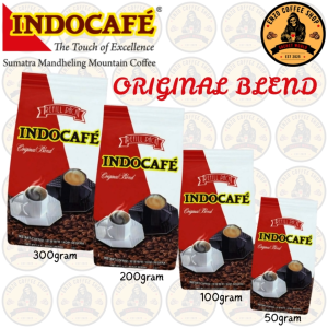 INDOCAFE ORIGINAL BLEND INDONESIAN INSTANT COFFEE REFILL PACK / 50G 100G 200G 300G / SERBUK KOPI HITAM INDOCAFE ENZO