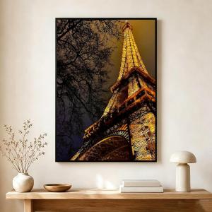 Iconic Landmark E-Eiffel Tower Poster Lightweight Self‑Adhesive PP Wall Decal for Study Living Room Bedroom Decor Gift