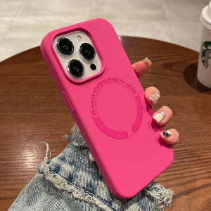 CrashStar MagSafe Silicone Soft Shockproof Phone Case For iPhone 17 16 15 14 Pro Max Plus Air 16e 13 12 11 Pro Max Wireless Charging Phone Casing Solid Color Skin-friendly Anti-drop Protective Phone Cover Shell