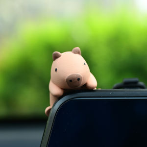 Carpibala Car Screen Lying Decoration Tesla Center Console Screen Car Doll Capybara Computer Monitor