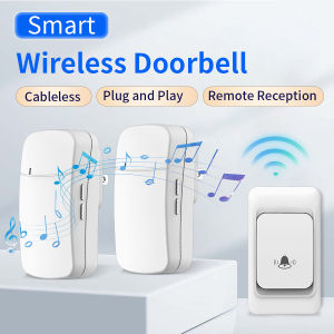 Outdoor Wireless Doorbell Waterproof 38 Songs EU US Plug 150M Range Remote Home Garden Welcome Chime Kit Home Door Bell
