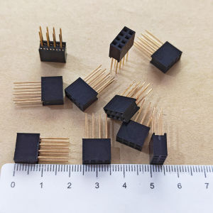 10pcs 2.54mm Double Row Female Header 2x2/3/4/5/6/8P 11mm Long Pin Socket Connector For PCB & Arduino Projects