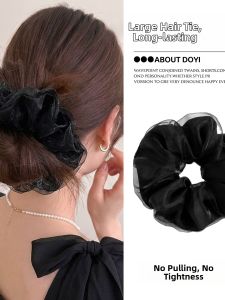 Dây Đai Tóc Mềm Mại Không Dấu Lăn Kim Loại Bóng