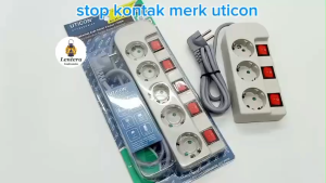 UTICON Stop kontak Lubang 4 Plus Pengaman Plus Saklar Tersendiri Plus Kabel