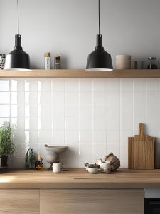 Miếng Dán Tường 3D Trắng Tự Dính Chống Dầu Phòng Tắm Chống Thấm Nước Trang Trí Tường Đơn Giản Hiện Đại PVC Chống Cháy Chống Nhiệt