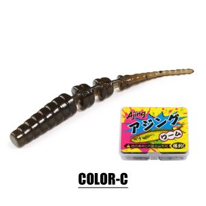 RoseWood Ajing Worm Fishing Lure Jointed Soft Bait Micro Mini Rockfish Ocean River Rock Bait Silicone Swimbait Tackle Isca Pesca