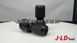 JLD Adaptor impact wrench ke bor 2pcs in 1Set - 1/2 SQUARE TO 1/4 HEX - AUTO LOCK Impact Wrench Adapter Bit Socket Adapter