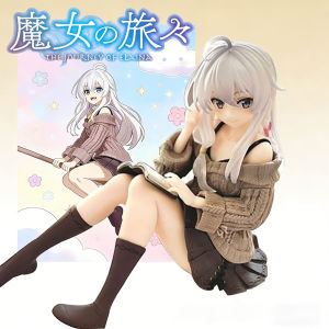 Bandai | Anime Wandering Witch The Journey of Elaina Figure Elaina Knit Dress Sitting Posture Action Figure PVC Model Toys Collection