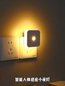 Smart LED Night Light with Motion Sensor Auto On Off Adjustable Light Direct Plug In Lampu Tidur