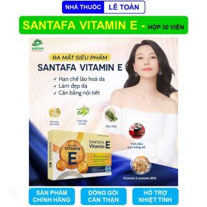 Santafa vitamin e hộp 30 viên uống hỗ trợ đẹp da hạn chế lão hóa