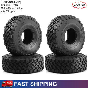 ONEVAN | 4PCS 1.9" 115mm RC Crawler Car Rubber Rock Wheel Tires for 1/10 Traxxas TRX4 TRX6 Axial SCX10 90046 RC4WD D90 D110 Upgrade Tire