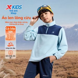 XTEP | Áo Sweatshirt Cổ Lửng Bé Trai Lót Nỉ Thu Đông