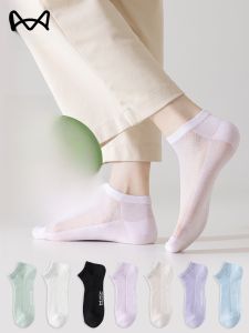 miiow | Cat Woman Summer Thin Cool Feeling Mid-Calf Socks Anti-Odor Antibacterial Sweat Absorbent Breathable Short Non-Slip Socks