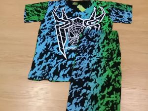 Setelan Kaos Anak Laki Laki Lengan Pendek Kaos dan Celana Jumbo Bergambar Karakter kartun Lucu Super Herro Batman Spidermen Umur Usia 9 10 11 Tahun-KIDZTUBS1908013124