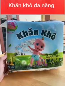Khăn vải khô đa năng Baby Hiền Trang kết cấu tổ ong mẫu mới 600g hàng túi zip tiện dụng
