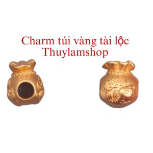 Charm titan cao cấp hình voi cá tài lộc mic vòng