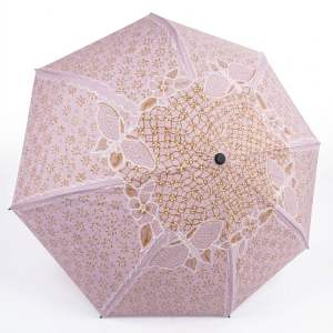 Batik Small Flowers Pattern Umbrella with UV Protection in Pink Colour