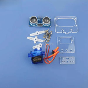 HC-SR04 Ultrasonic Sensor & 9G Micro Motor Servo Kit with Mounting Bracket for Arduino/Raspberry Pi Robotics Projects