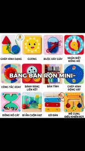 MonPlay | Bảng bận rộn mini | Tăng cường tư duy - Kích thích thị giác - Rèn luyện vận động tinh cho bé