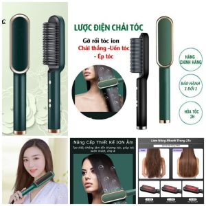 Lược Điện Tạo Kiểu Chuyên Nghiệp Chải Tóc - Kiêm Máy Uốn - Duỗi - Ep Tóc 5in1 ion âm phục hồi hư tổn tóc mẫu mới hàng cao câp loại tốt