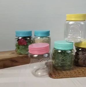 กระปุก กระปุกเครื่องปรุง ฝาสีพาสเทล กระปุกพลาสติก ความจุ 320 Ml.กระปุกใส่ขนม โหลพลาสติก