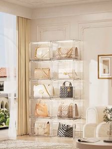 STON Handbag Model Acrylic Storage Box Stackable Lady Bags Acrylic Box Organizer Cabinet Display Case