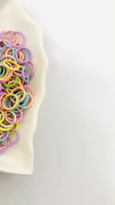 ห่วง กลม ขนาด 8mm 10mm สีสด สีพาสเทล เคลือบด้าน ของตกแต่งชิ้นงาน DIY ทำพวงกุญแจ