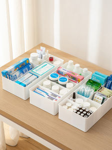 Large Capacity Medicine Box Family Use Anti-Epidemic Medical Emergency Drug Organizer Storage Box with Dividers for Home Use