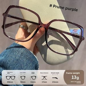 JIFANPAUL | Wide Frame Glasses for Large Faces Myopia Correction Black Frames