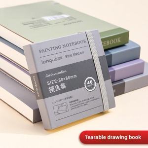 Thickened Acrylic Sketchbook Portable Fish-Grabbing Notebook Watercolor Painting Book Tearable Drawing Book Journaling Notebook