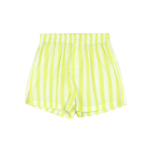 กางเกงขาสั้นลายสก็อตผ้าฝ้ายแท้สำหรับเด็กผู้หญิง ทรงห้าส่วน ทรงหลวม ทรงลำลอง เอวยางยืด ช่วงฤดูร้อน กางเกงขายาวห้าส่วน