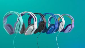 Logitech G335 Wired Gaming Headset | Lightweight Gaming Wired Over Ear Headphones with Mic Flip to Mute - Black / White