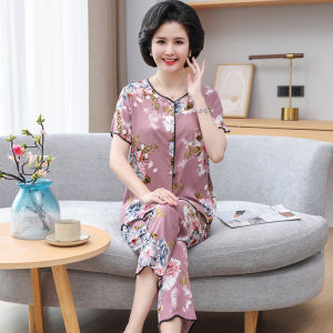 QINNONG | Breathable Loose Cotton Sleepwear Set For Elderly