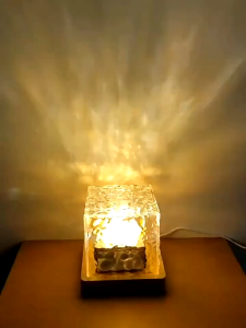 16 Color Water Ripple Night Ligh RGB sensor night light Rotating Crystal Lamp Projector Lamp with Water Ripple Effect-Rechargeable Atmosphere Lamp