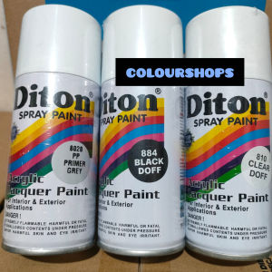 Pilok Cat Diton Black Doff 884 Primer Grey Epoxy 8020 Clear Doff 810Paketan Hitam Dop 3 klg 150cc Pilox Cat Semprot Diton Spray Paint