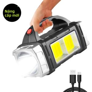 ESMARTER | 3LED Nam Châm Đèn Pin Mini Có Thể Sạc Lại Đèn Pin Nhôm Chống Nước Có Kẹp Bút Để Đi Bộ Cắm Trại Khẩn Cấp Đèn Đen