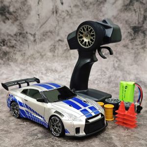 xe đua điều khiển từ xa mini drift new 2025 Nisssan Sport GTR 1:24 có Servo Gyro tốc độ +30km/h có điều tốc