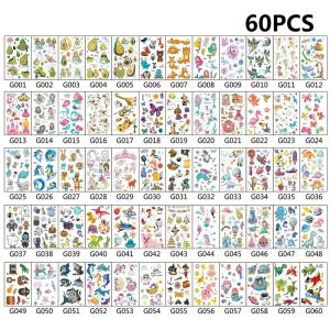60PCS New Temporary Tattoo Sticker for Children Waterproof Tattoos Festival Glitters Face Girls Boy Child Mini Fake Tattoo ZS157