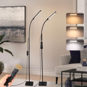 Tall Floor Lamp Regular/Touch Model-With Remote Control Adjustable Height & Brightness 3 Color Modes