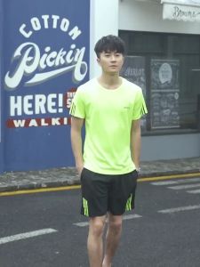 Cotton Short sleeved Shirt for Mens Students Large Short sleeved T-shirt Korean Edition Youth Sports Wear Round Neck Top
