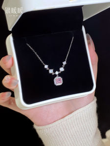 YINNUANNUAN | Glistening 999 Pure Silver Cube Necklace