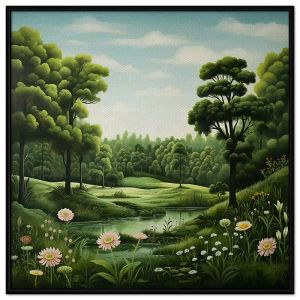 Tranh treo tường dán tường Canvas tranh phong cảnh rừng cây. CGI-21