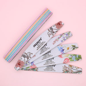 25/50/75/100pcs Nail File 80 to 240 Sandpaper Strong Thick Sanding Half Moon Printing Patten Manicure Remover Gel Polish Files