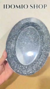 Dĩa Nhựa Hạt Xoài Vân Đá Đen