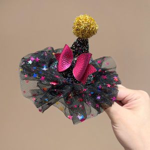 Halloween Witch Hat Hair Clip 3D Evil Pumpkin Hair Clip Fun Cute Party Photo Prop for Straight Curly Short Long Hair